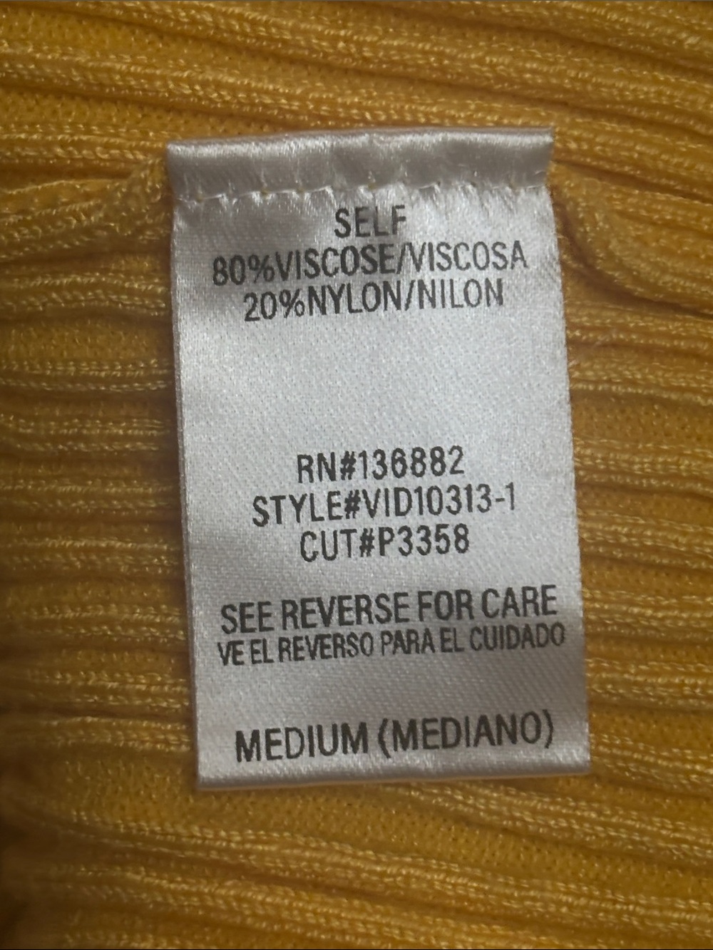 Windsor Yellow Ribbed Bodycon Mini Dress - Picture 5 of 5